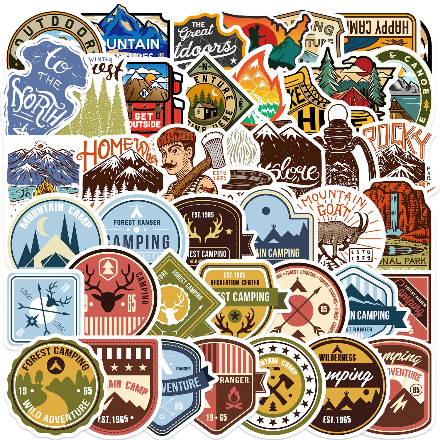 48pcs Outdoor camping stickers suitablefor Notebook computer Luggage Refrigerator skate boards phone cases sticker
48pcs Outdoor camping stickers suitablefor Notebook computer Luggage Refrigerator skate boards phone cases sticker