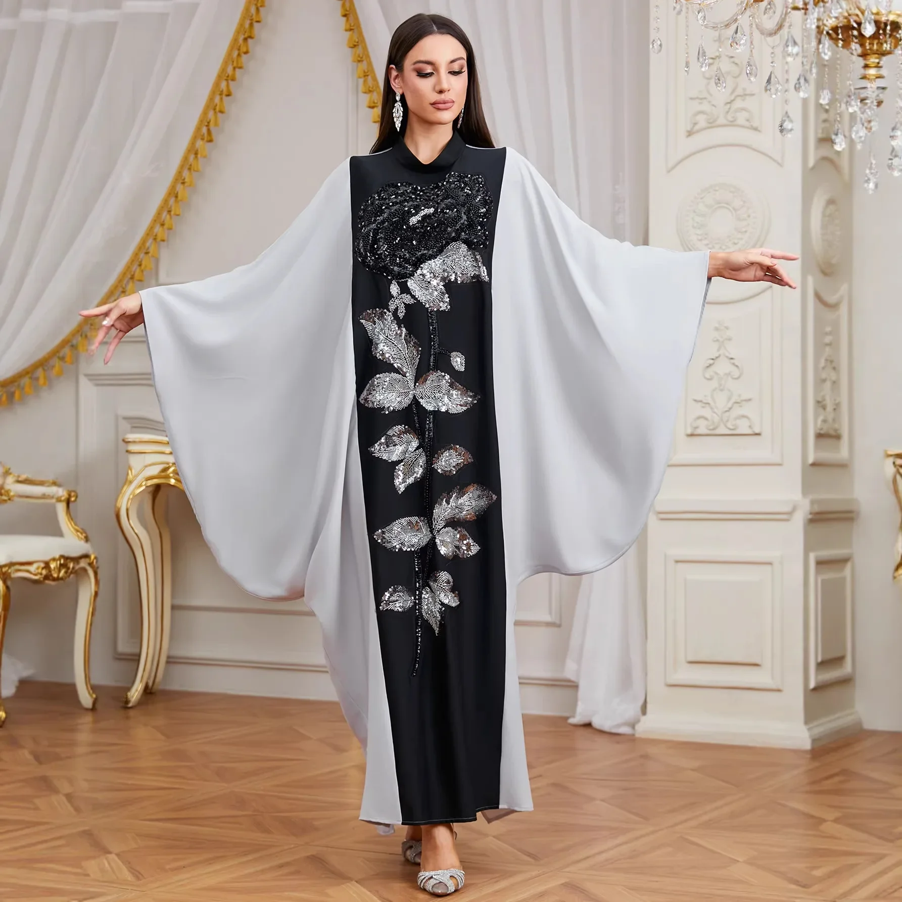 Женское платье для Ид, абайя на Рамадан, с вышивкой, рукавами-крылышками, для вечеринок, длинное, мусульманское, 2026, джалабия, кафтан, Дубай, ислам, арабский длинный халат
Женское платье для Ид, абайя на Рамадан, с вышивкой, рукавами-крылышками, для вечеринок, длинное, мусульманское, 2026, джалабия, кафтан, Дубай, ислам, арабский длинный халат