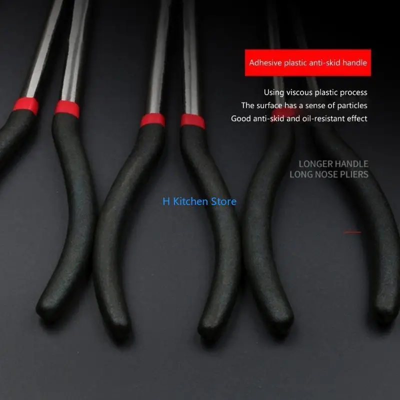 16FC 3Pcs Long Nose Pliers Carbon Steel Non-slip Straight Plier 45/25° Bent Pliers
16FC 3Pcs Long Nose Pliers Carbon Steel Non-slip Straight Plier 45/25° Bent Pliers