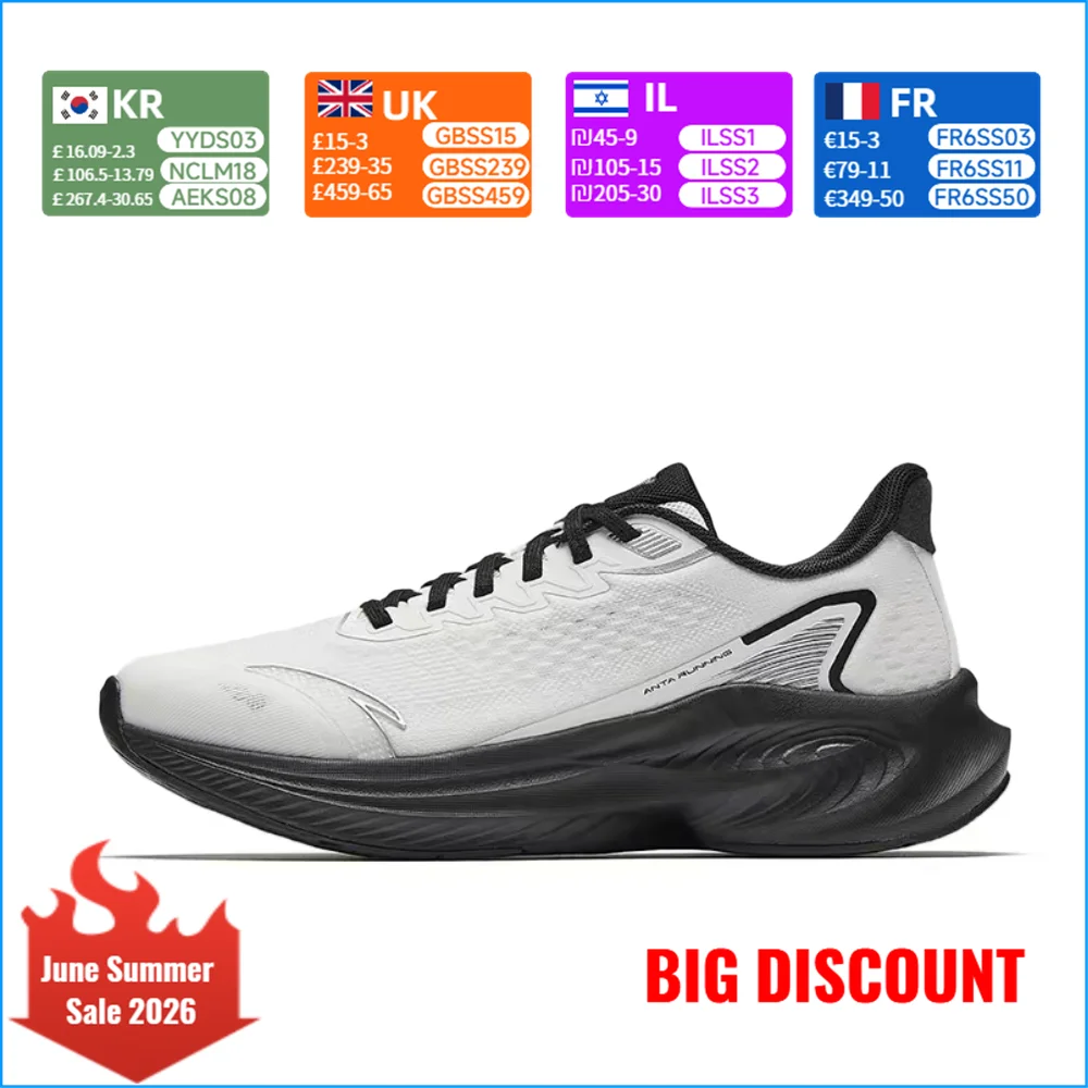 Anta Venom 6: Stylish, Versatile, Non-Slip, Durable Low-Top Running Shoes for Women – Paper White/Classic Black 922625516-3
Anta Venom 6: Stylish, Versatile, Non-Slip, Durable Low-Top Running Shoes for Women – Paper White/Classic Black 922625516-3