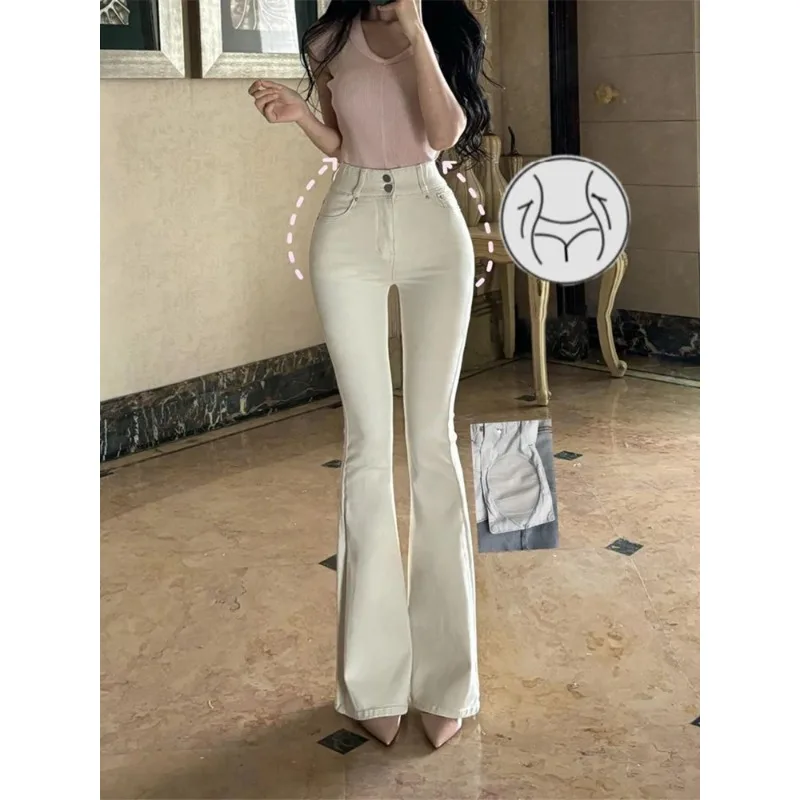 Women High Waist Slim Sweet Lift buttocks Jeans Fashion Button full length Y2k Flare Pants 2024 New Autumn Winter Jeans
Women High Waist Slim Sweet Lift buttocks Jeans Fashion Button full length Y2k Flare Pants 2024 New Autumn Winter Jeans