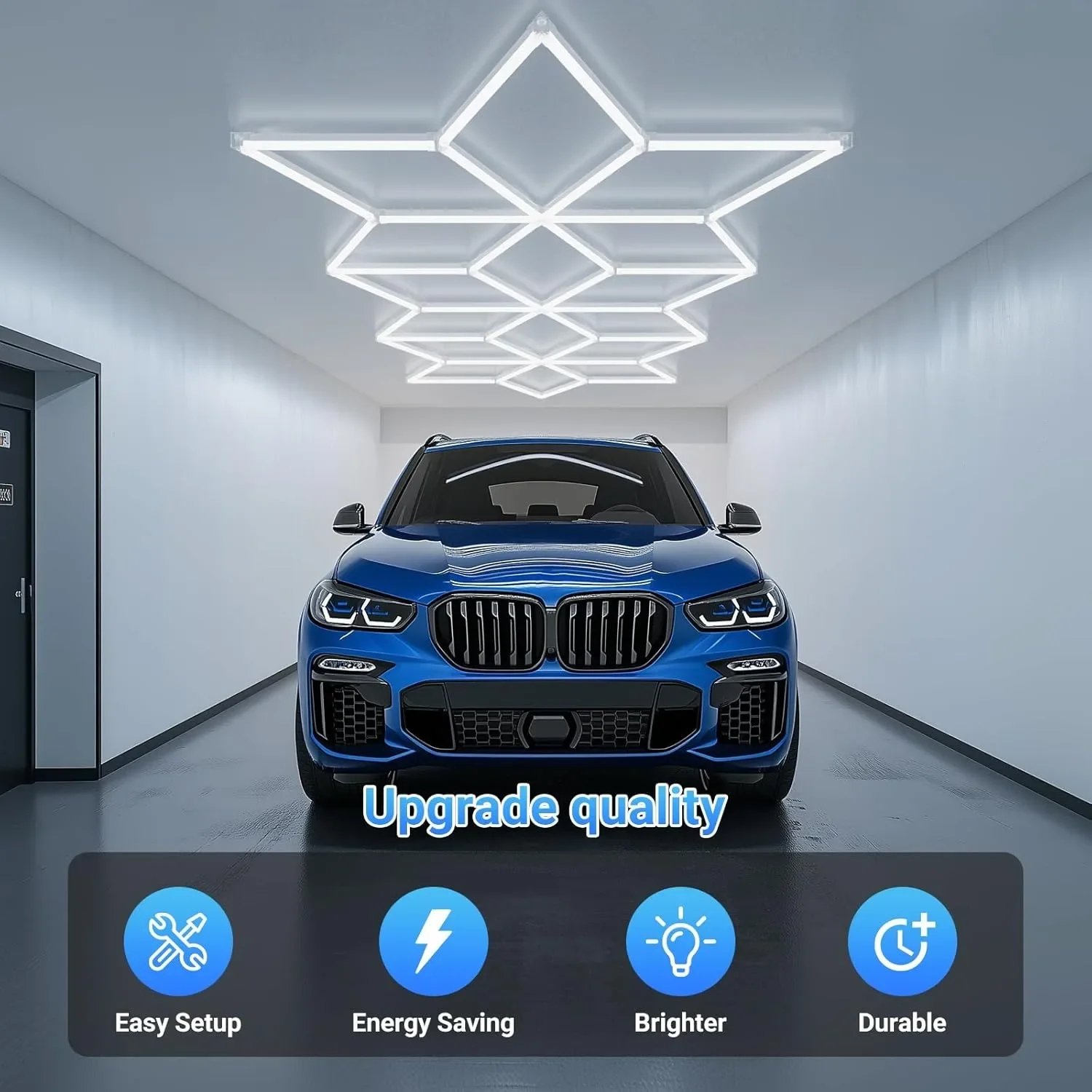 6500K LED Hexagram Garage Ceiling Lights High Bright Star Lighting Auto Showroom Led Light Detailing Workshop Lamp DIY Assembly
6500K LED Hexagram Garage Ceiling Lights High Bright Star Lighting Auto Showroom Led Light Detailing Workshop Lamp DIY Assembly