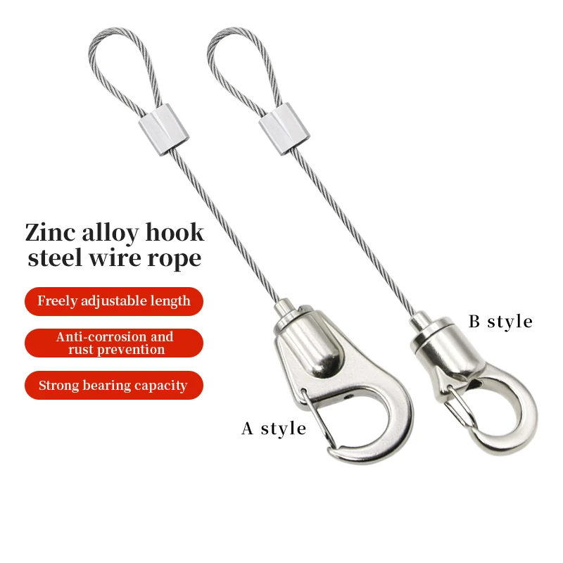 2PCS Steel Wire Lighting Rope Adjustable Hook Display Picture Hanging Device Billboard Aluminum Buckle Suspension Line
2PCS Steel Wire Lighting Rope Adjustable Hook Display Picture Hanging Device Billboard Aluminum Buckle Suspension Line