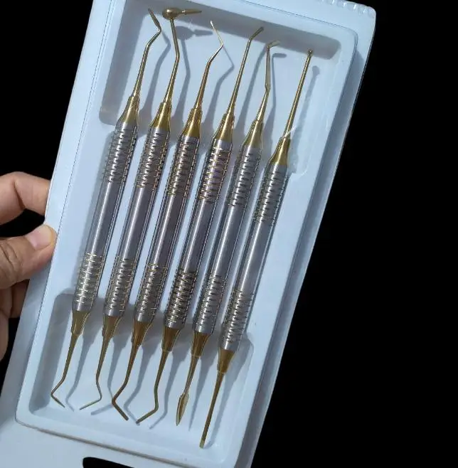 2 × 6 шт./компл., стоматологический шпатель для наполнения композитной смолой, инструменты для ремонта, инструмент с титановым покрытием, головка
2 × 6 шт./компл., стоматологический шпатель для наполнения композитной смолой, инструменты для ремонта, инструмент с титановым покрытием, головка