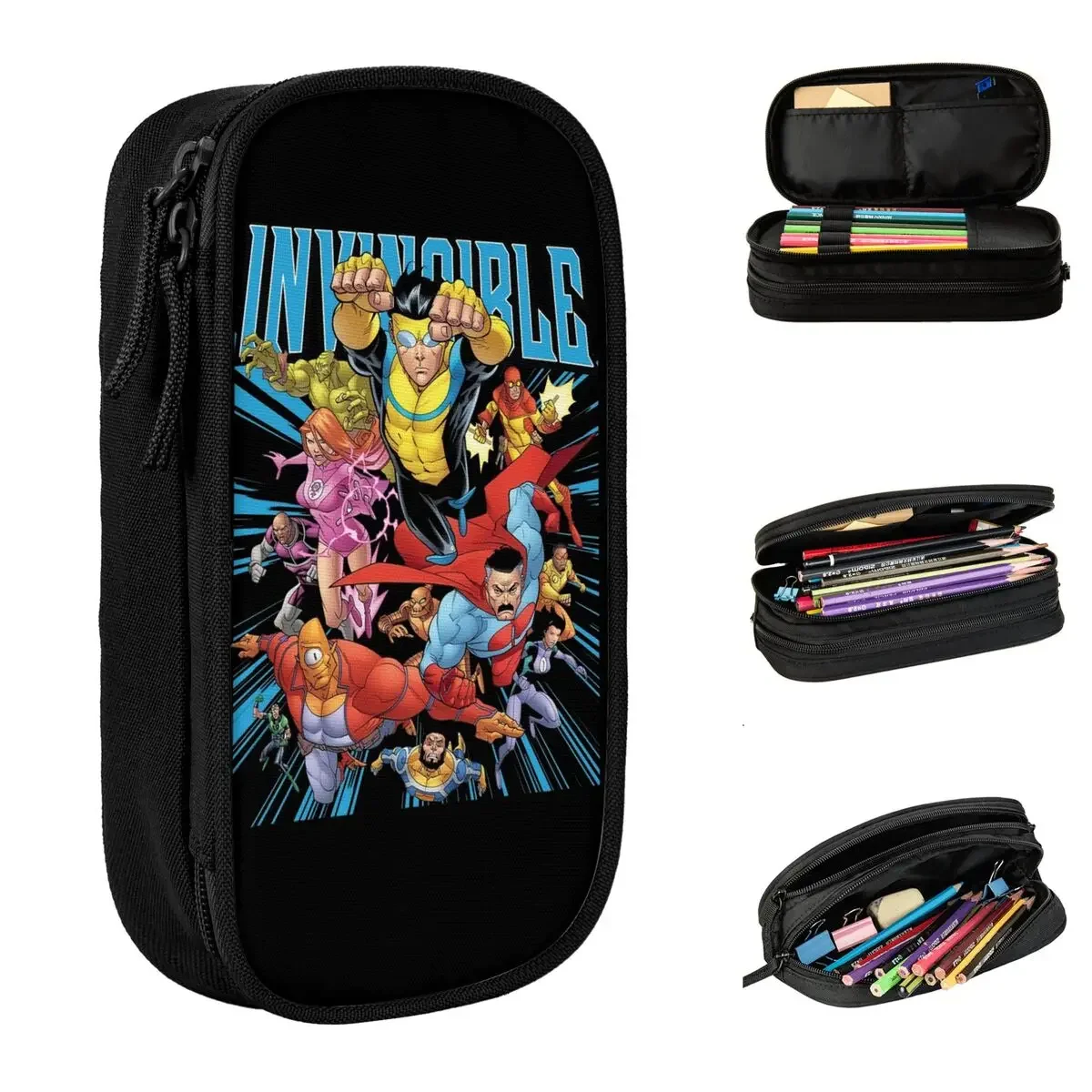 Invincible Characters Omni Man Pencil Cases Classic Comic Pen Holder Bags Kids Big Capacity School Supplies Gifts Pencil Box
Invincible Characters Omni Man Pencil Cases Classic Comic Pen Holder Bags Kids Big Capacity School Supplies Gifts Pencil Box