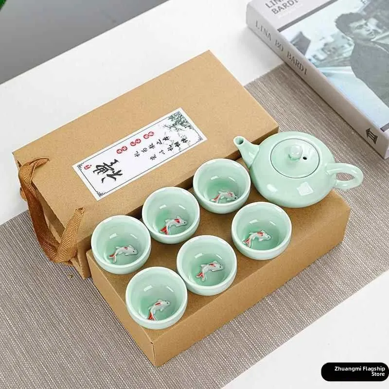 Children's Cerc Small Gongfu Tea Set Tea Pot Coffee Cup Set Baby Toy Display Simple Sle Blue Porcelain Six People
Children's Cerc Small Gongfu Tea Set Tea Pot Coffee Cup Set Baby Toy Display Simple Sle Blue Porcelain Six People