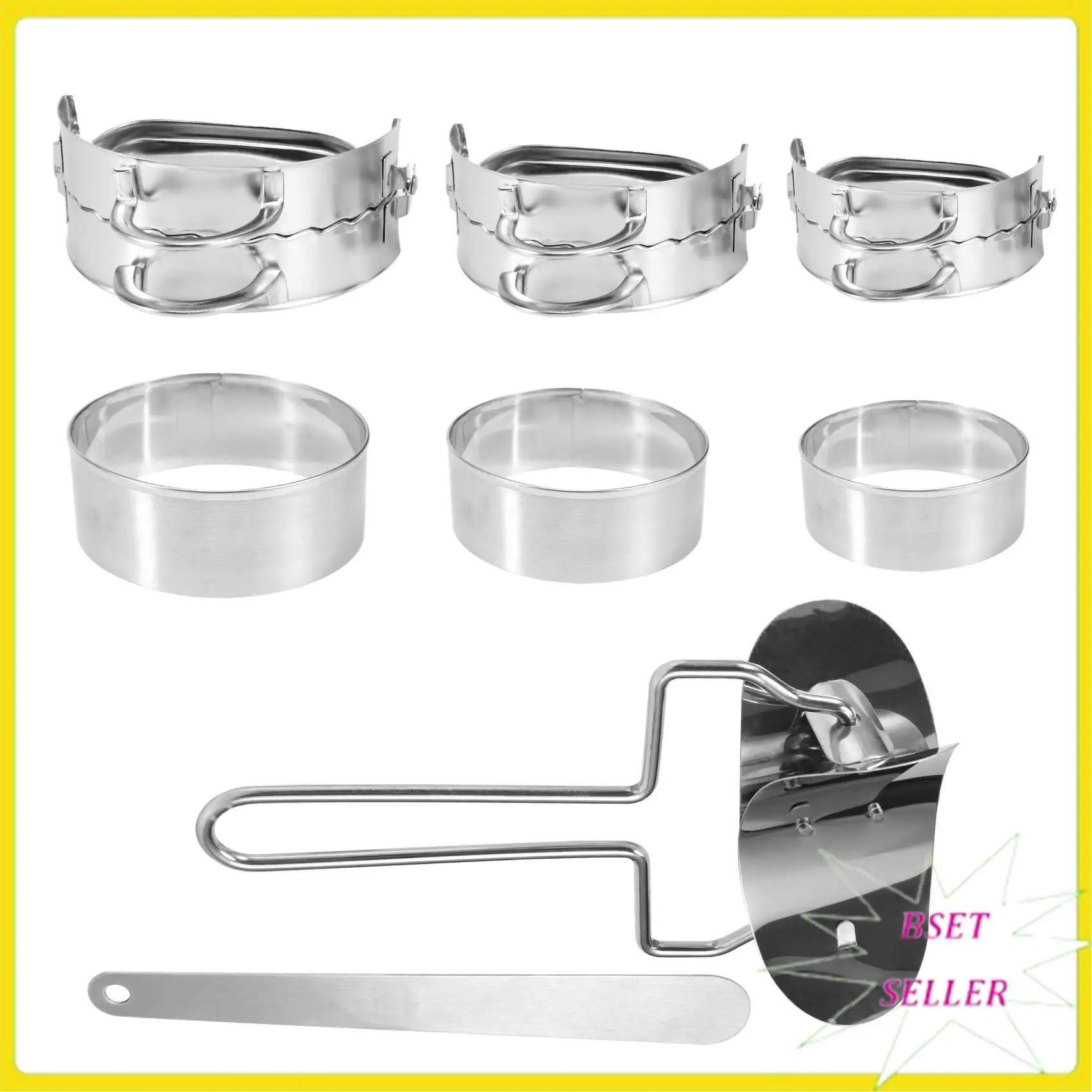 A010 Dumplings Maker 8 Pcs, Press Mold Set And Cutter For Chinese Wonton, Gyoza Skin Tools
A010 Dumplings Maker 8 Pcs, Press Mold Set And Cutter For Chinese Wonton, Gyoza Skin Tools