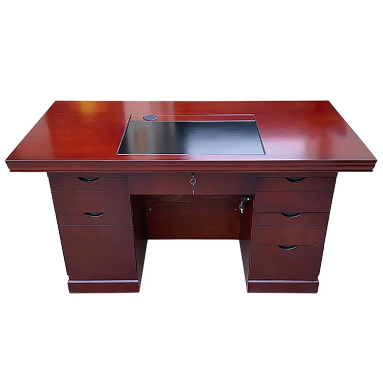 !@Chinese-style Durable Office Computer Desk Supervisor Office Double-base Desk with Drawer and File Cabinet
!@Chinese-style Durable Office Computer Desk Supervisor Office Double-base Desk with Drawer and File Cabinet