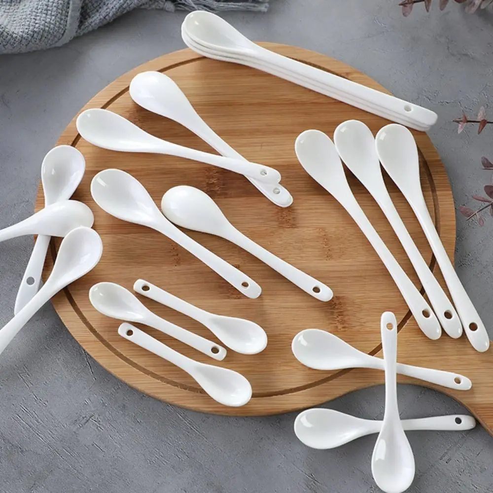 Kitchen Tools Ceramic Long Handle Spoons White Mini Coffee Spoon Creative Stirring Spoon Tea Coffee
Kitchen Tools Ceramic Long Handle Spoons White Mini Coffee Spoon Creative Stirring Spoon Tea Coffee