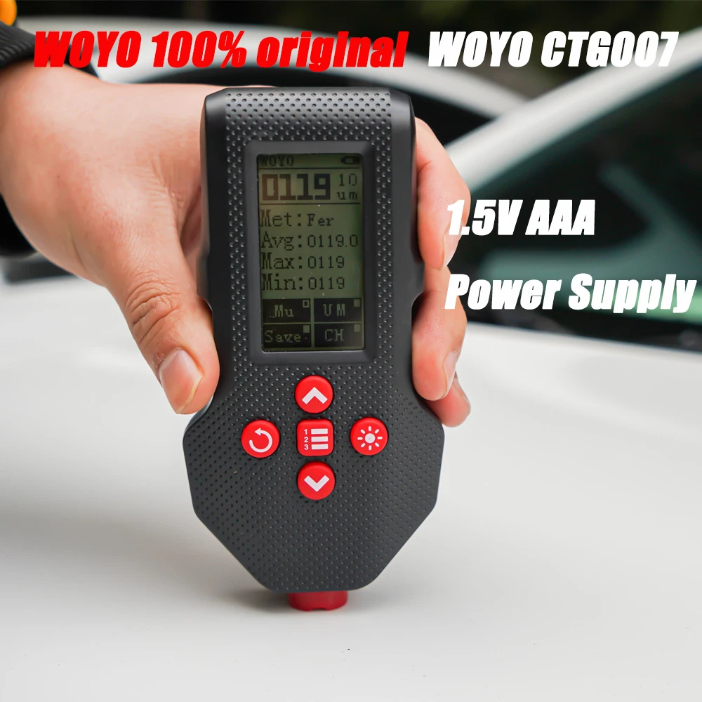 WOYO CTG007 Coating Thickness Gauge High Precision Coating Thickness Tester F/N for Non-destructive Fast Accurate Measurement
WOYO CTG007 Coating Thickness Gauge High Precision Coating Thickness Tester F/N for Non-destructive Fast Accurate Measurement