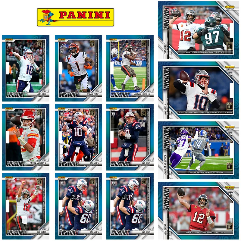 Panini Nfl Instant Base Platinum Tom Brady Mac Jones Патрик Mahomes II Diy Домашний футбол Регби Звезда Коллекционные карты Подарок
Panini Nfl Instant Base Platinum Tom Brady Mac Jones Патрик Mahomes II Diy Домашний футбол Регби Звезда Коллекционные карты Подарок