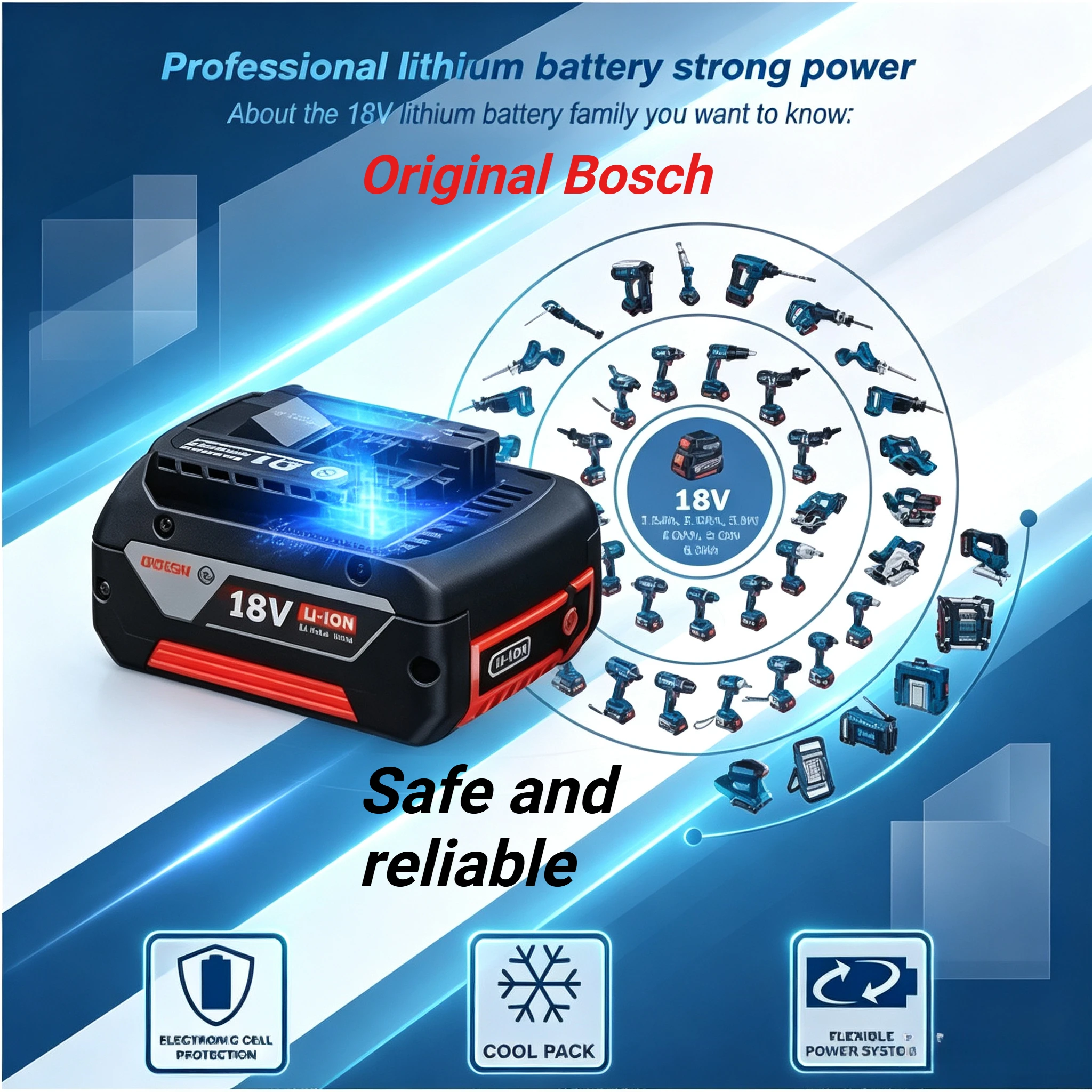 Original Bosch 18V 5.0Ah GBA Battery GAL18V-40 Fast Charger Light Body Easy Carry Indoor Small Renovation Maintenance Parts
Original Bosch 18V 5.0Ah GBA Battery GAL18V-40 Fast Charger Light Body Easy Carry Indoor Small Renovation Maintenance Parts