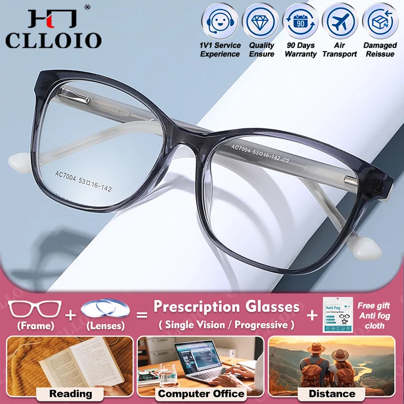 CLLOIO Simple Anti Blue Light Progressive Reading Prescription Glasses Women Anti-Reflective Photochromic Myopia Optical Eyeware
CLLOIO Simple Anti Blue Light Progressive Reading Prescription Glasses Women Anti-Reflective Photochromic Myopia Optical Eyeware
