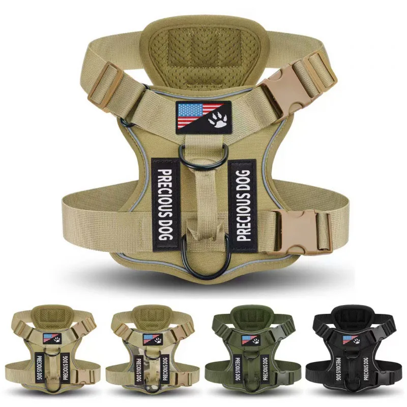 Anti-Pull Tactical Dog Harness with Night Reflective Strips Heavy-Duty Military-Grade Vest-Style Leash for Medium Large Dog
Anti-Pull Tactical Dog Harness with Night Reflective Strips Heavy-Duty Military-Grade Vest-Style Leash for Medium Large Dog
