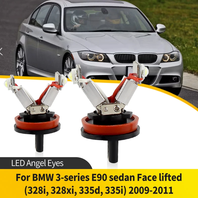 2 шт., кольцевой габаритный фонарь Angel Eye Halo, боковой фонарь для BMW 3-й серии E90, седан с лицом (328i, 328xi, 335d, 335i) 2009-2011
2 шт., кольцевой габаритный фонарь Angel Eye Halo, боковой фонарь для BMW 3-й серии E90, седан с лицом (328i, 328xi, 335d, 335i) 2009-2011