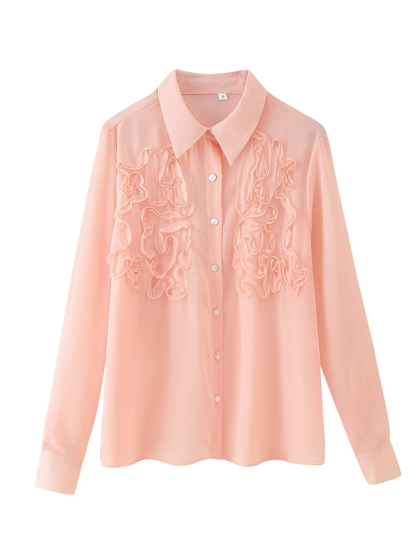 Рубашка с отделкой спереди 2025 года. Элегантная, модная, новый стиль, удобная офисная одежда, повседневная одежда, универсальная, винтажная, S.
Рубашка с отделкой спереди 2025 года. Элегантная, модная, новый стиль, удобная офисная одежда, повседневная одежда, универсальная, винтажная, S.