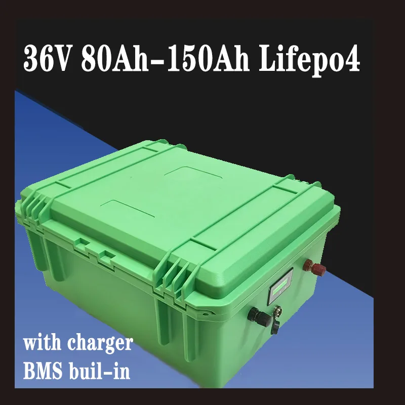 Waterproof ip67 36V 80Ah 100Ah 120Ah 150Ah LiFepo4 lithium battery BMS 12s for Ttrolling motor boat solar system +10A Charger
Waterproof ip67 36V 80Ah 100Ah 120Ah 150Ah LiFepo4 lithium battery BMS 12s for Ttrolling motor boat solar system +10A Charger