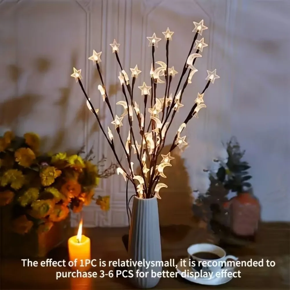 1PC 20LED star moon branch light,powered by 2AA batteries(excl),used for wedding,indoor,courtyard,party and Ramadan decoration
1PC 20LED star moon branch light,powered by 2AA batteries(excl),used for wedding,indoor,courtyard,party and Ramadan decoration