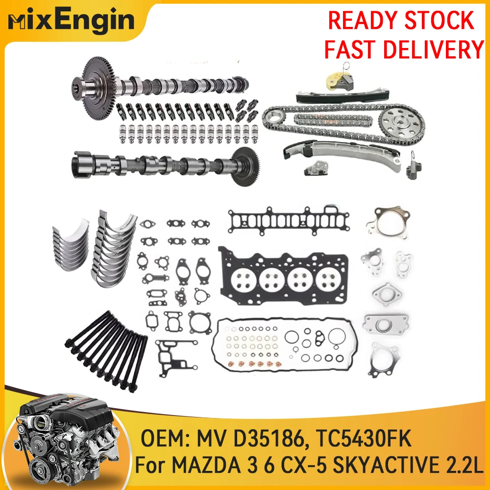 Engine Overhaul Rebuild Camshaft Timing Chain Bolts Fit 2.2 L For Mazda 3 6 CX-5 SHY1 SHY4 SHY6 SHY8 2.2L 16V 4cyl Diesel
Engine Overhaul Rebuild Camshaft Timing Chain Bolts Fit 2.2 L For Mazda 3 6 CX-5 SHY1 SHY4 SHY6 SHY8 2.2L 16V 4cyl Diesel