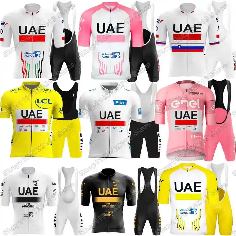 2024 UAE Team Cycling Jersey Set World Champion Slovenia Tadej Pogacar Cycling Clothing Men Road Bike Shirts Suit Bicycle Pants
2024 UAE Team Cycling Jersey Set World Champion Slovenia Tadej Pogacar Cycling Clothing Men Road Bike Shirts Suit Bicycle Pants