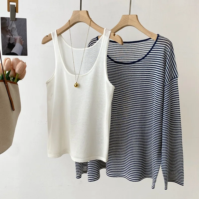Dave&di 26 Spring/summer New Product: Lyocell Linen Knitted Two Piece Set With Strap And Hoodie Thin Long Sleeve Sunscreen Shirt
Dave&di 26 Spring/summer New Product: Lyocell Linen Knitted Two Piece Set With Strap And Hoodie Thin Long Sleeve Sunscreen Shirt