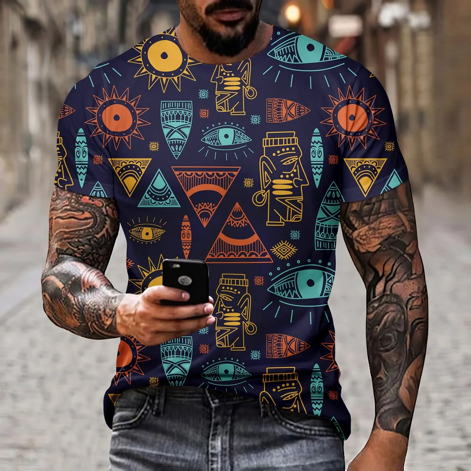 New 3D Printed T-shirt for Street Wear in Large Size S-6XL Men's Summer O-neck Short Sleeved Casual and Versatile Designer Top
New 3D Printed T-shirt for Street Wear in Large Size S-6XL Men's Summer O-neck Short Sleeved Casual and Versatile Designer Top