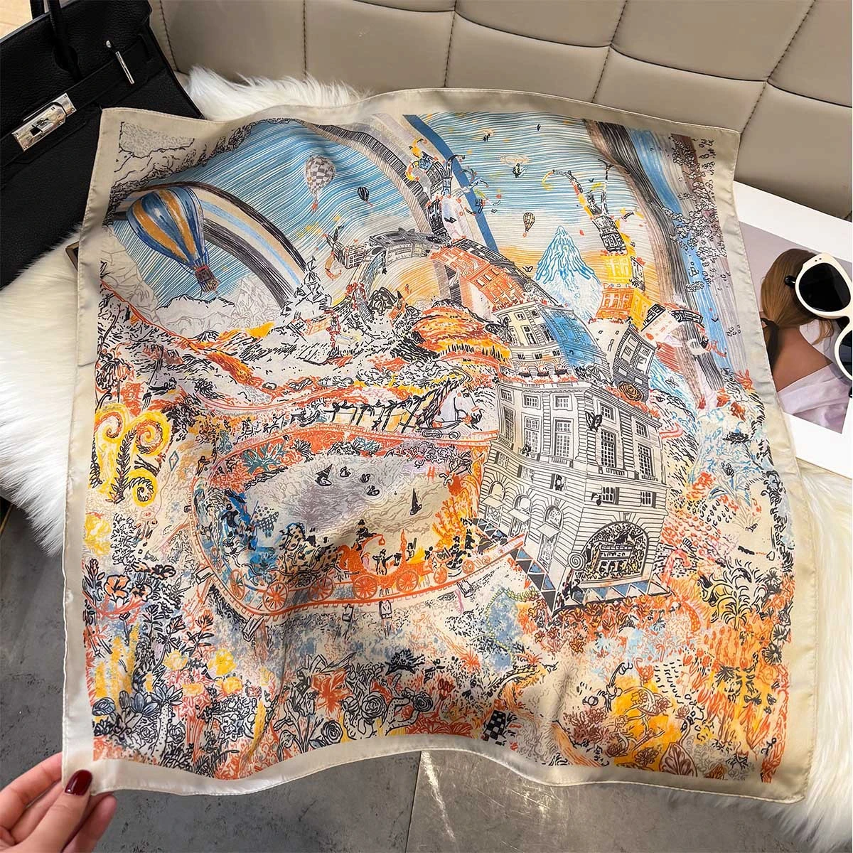 Luxury Print Square Scarf For Women Elegant Ladies Hijab Neckerchief Fashion Shawl For Travel Soft Stain Imitation Silk Scarves
Luxury Print Square Scarf For Women Elegant Ladies Hijab Neckerchief Fashion Shawl For Travel Soft Stain Imitation Silk Scarves