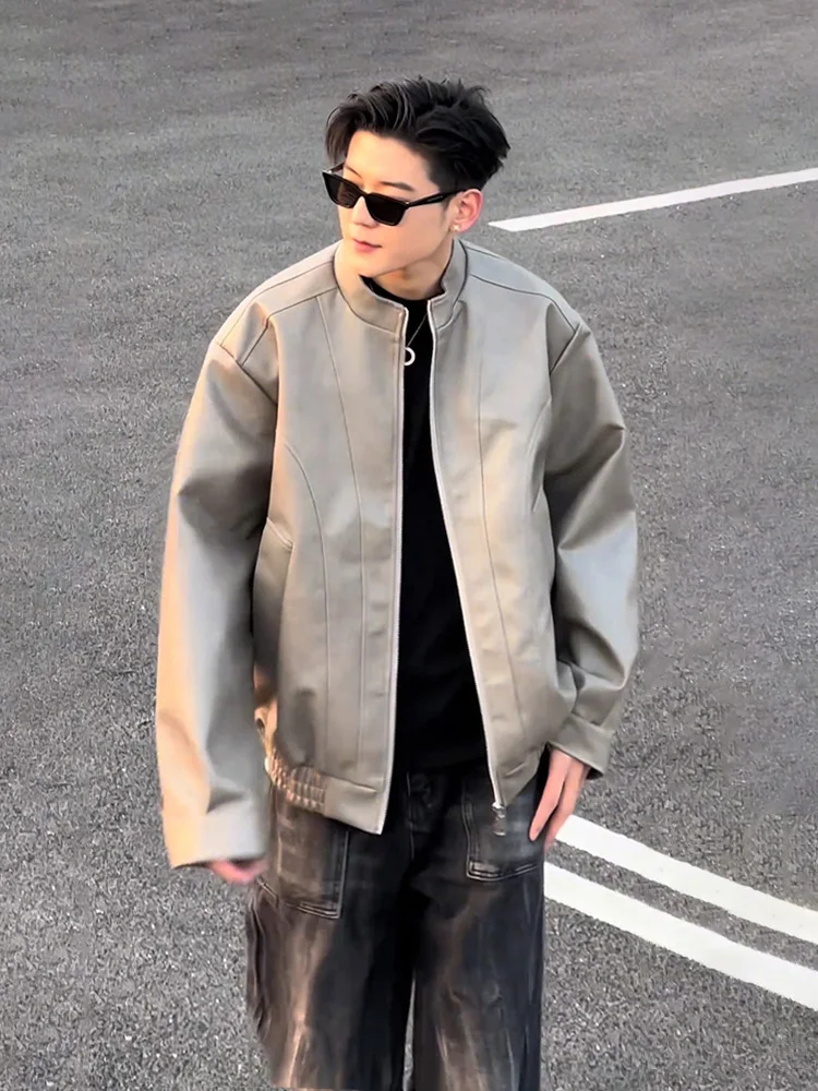Retro American Motorcycle Leather Jaet Men's Spring Autumn ort Sle Deconstructed Pilot Jaet Stand Collar Workwear Bas...
Retro American Motorcycle Leather Jaet Men's Spring Autumn ort Sle Deconstructed Pilot Jaet Stand Collar Workwear Bas...