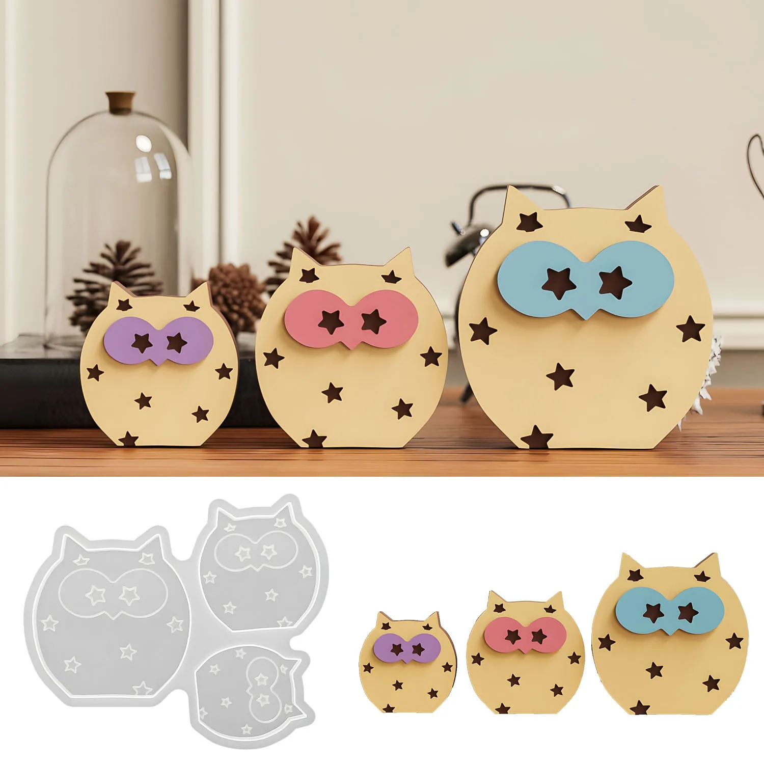 Силиконовая форма для семьи совы, 3-х предметная форма для литья из смолы с совой для DIY эпоксидная фигурка для декора стола
Силиконовая форма для семьи совы, 3-х предметная форма для литья из смолы с совой для DIY эпоксидная фигурка для декора стола