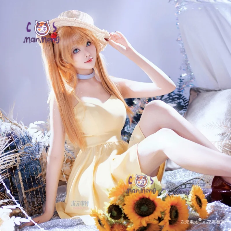 Anime EVA Asuka Langley Soryu Cosplay Costume Halloween Carnival Yellow Summer Sweet Dress Adult Women's New Uniform S-XL
Anime EVA Asuka Langley Soryu Cosplay Costume Halloween Carnival Yellow Summer Sweet Dress Adult Women's New Uniform S-XL