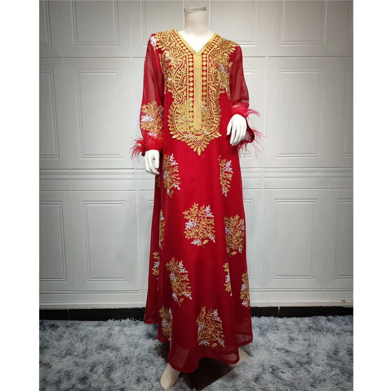 Марокканская женская мусульманская вышивка Abaya Макси платье женское Jilbab Caftan Вечерние
Марокканская женская мусульманская вышивка Abaya Макси платье женское Jilbab Caftan Вечерние