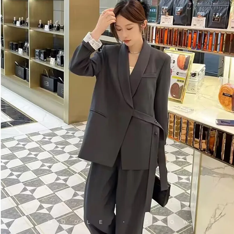 Spring Autumn 2023 Loose Women's Suit Set Fashionable Elegant Commute Style Slimming Top Anti-Aging Polyester Fabric
Spring Autumn 2023 Loose Women's Suit Set Fashionable Elegant Commute Style Slimming Top Anti-Aging Polyester Fabric