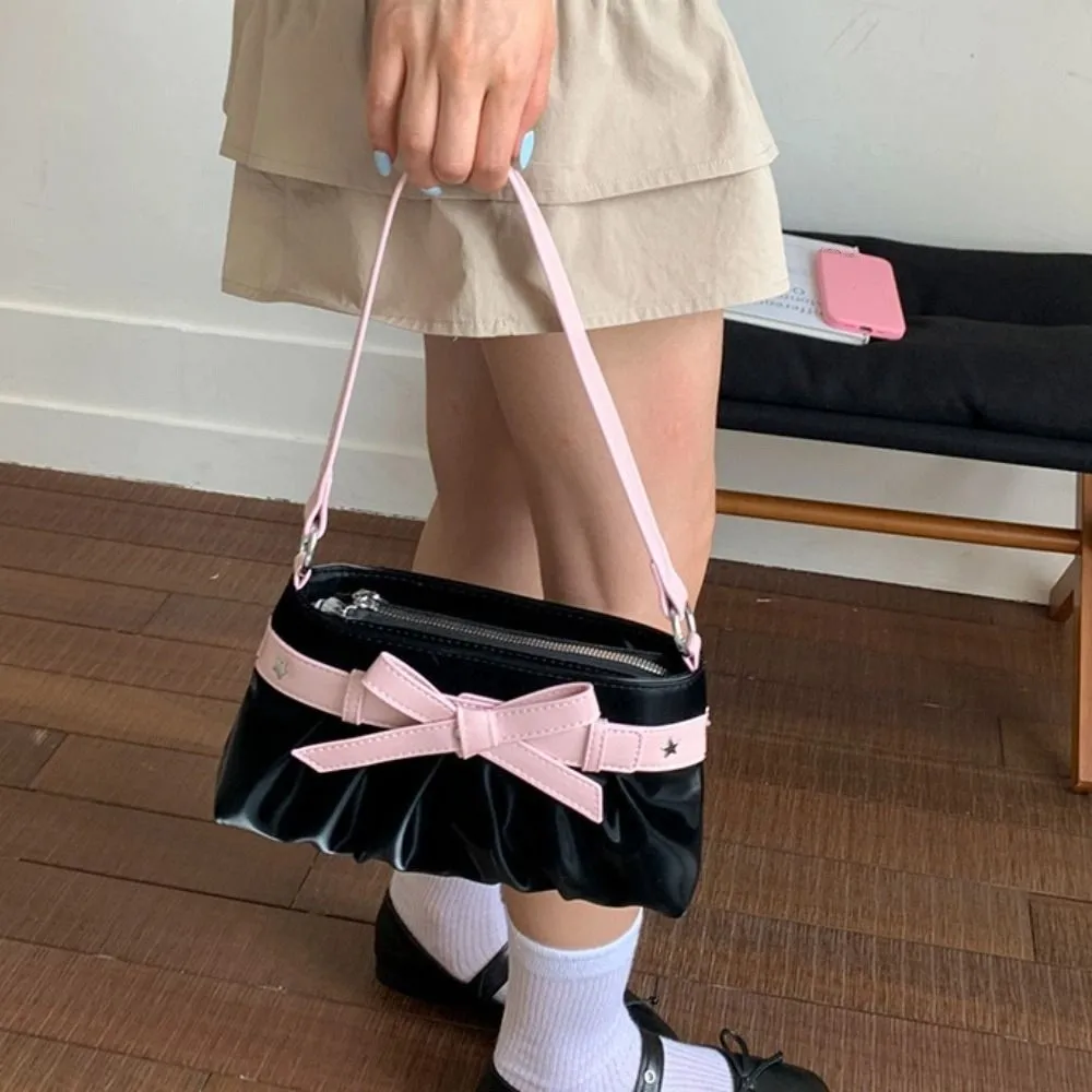 Fashion French French Stick Handbag Sweet Bowknot Bow Shoulder Bag Korean Style Y2K Armpit Bag Work
Fashion French French Stick Handbag Sweet Bowknot Bow Shoulder Bag Korean Style Y2K Armpit Bag Work