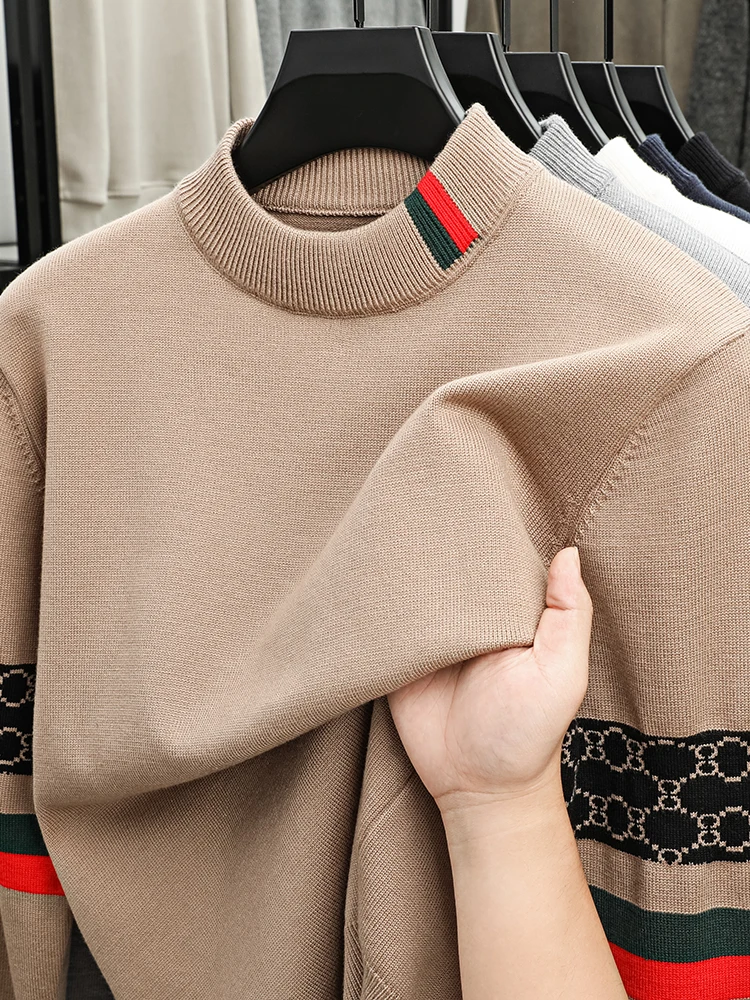 Men's Semi High Neck Knitted Short Sleeved Autumn and Winter Fashionable Warm and Slim Fit Inner Half Sleeved Sweater Base Shirt
Men's Semi High Neck Knitted Short Sleeved Autumn and Winter Fashionable Warm and Slim Fit Inner Half Sleeved Sweater Base Shirt