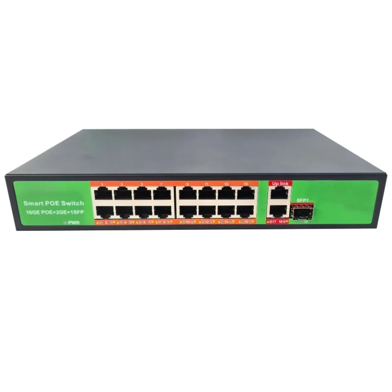 High Quality GB 48V 4/5/8/9/10/16/24 Port 8+2 POE Switch Ethernet Network Switch
High Quality GB 48V 4/5/8/9/10/16/24 Port 8+2 POE Switch Ethernet Network Switch