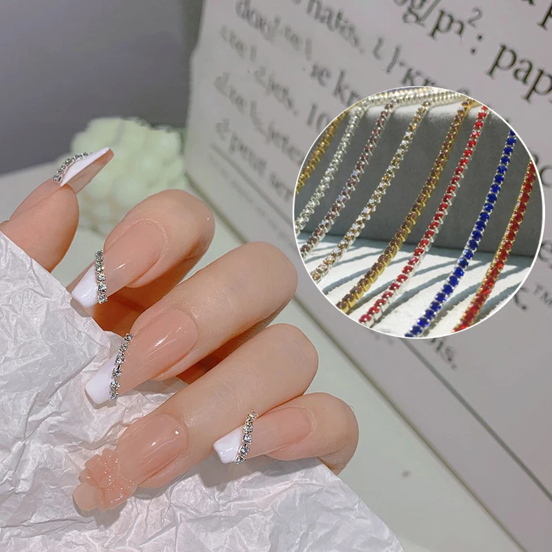 50cm Long Luxury Crystal Chain Nail Charms 1.7mm Shinying Gold Silver Diamond Nail Art Metal Steel French Manicure Crystal
50cm Long Luxury Crystal Chain Nail Charms 1.7mm Shinying Gold Silver Diamond Nail Art Metal Steel French Manicure Crystal