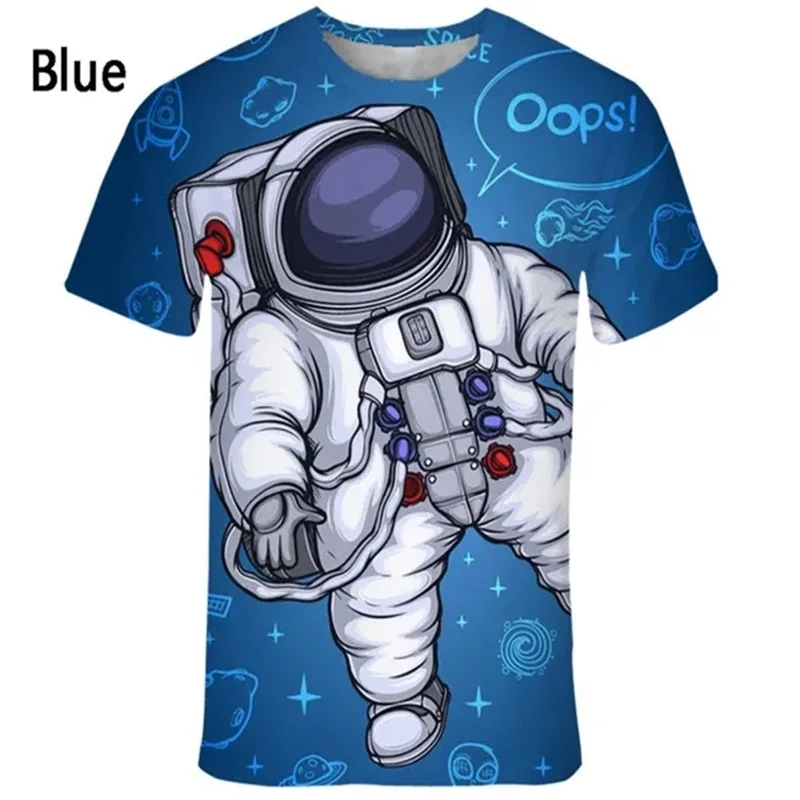 3D Printing Space Astronaut Graphic T Shirts For Men Fashion Summer Casual Short Sleeve Cartoon T-Shirt Kids Funny Tee Tops
3D Printing Space Astronaut Graphic T Shirts For Men Fashion Summer Casual Short Sleeve Cartoon T-Shirt Kids Funny Tee Tops