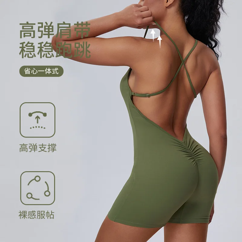 Gym Shorts Women Sexy Sports Jumpsuit Outdoor Training Yoga Suit Casual Running Fitness Suit
Gym Shorts Women Sexy Sports Jumpsuit Outdoor Training Yoga Suit Casual Running Fitness Suit