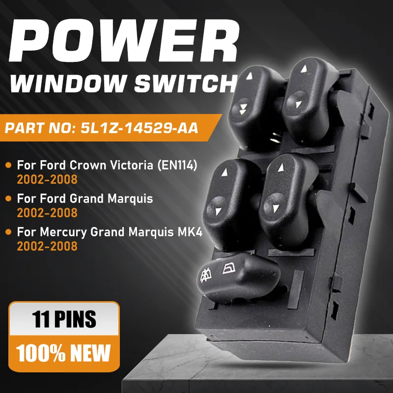 Car Power Window Master Switch Button For Ford Crown Victoria Ford Grand Marquis Mercury Grand Marquis 2002-2008 5L1Z-14529-AA
Car Power Window Master Switch Button For Ford Crown Victoria Ford Grand Marquis Mercury Grand Marquis 2002-2008 5L1Z-14529-AA