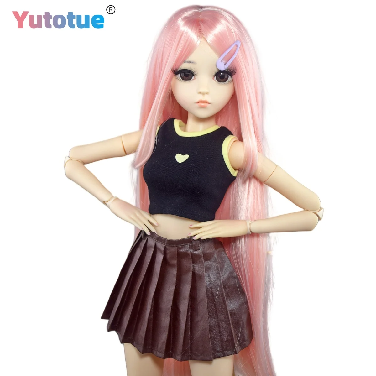 YUTOTUE 60cm Height Girl Doll 18 Joints Body with Face Makeup Vest Skirt Shoes Wigs Full Set BJD Toy Gift
YUTOTUE 60cm Height Girl Doll 18 Joints Body with Face Makeup Vest Skirt Shoes Wigs Full Set BJD Toy Gift
