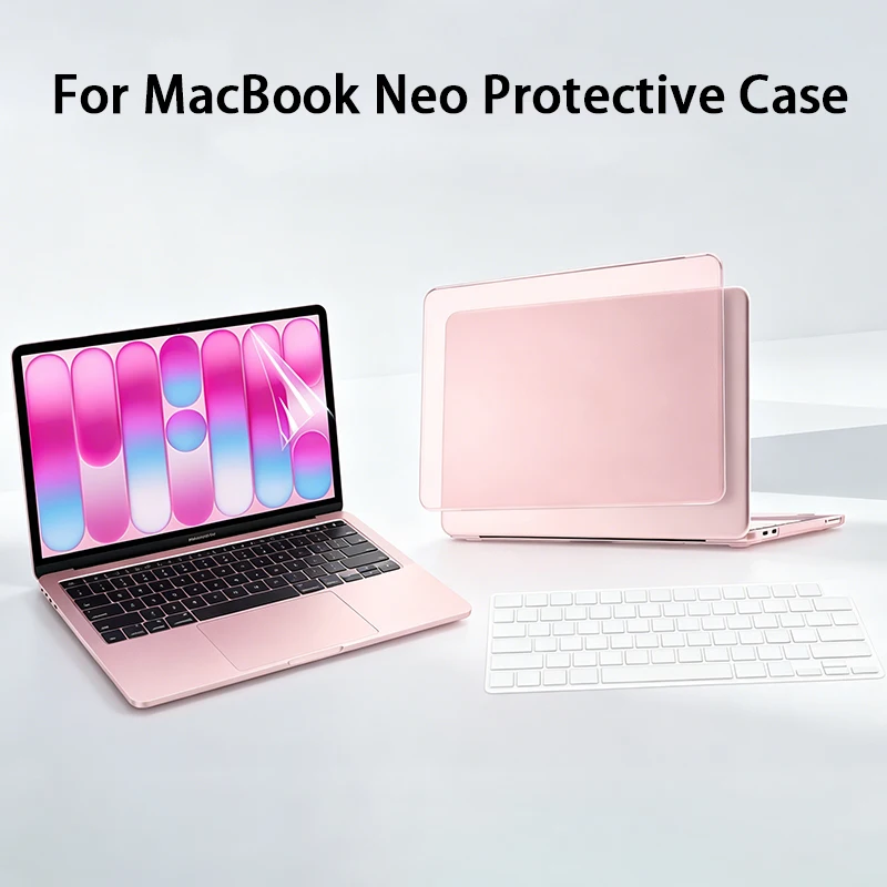 Pink ABS Hard Shell Case For MacBook Neo Protective Cover Full Set With Keyboard Film Screen Protector Laptop Accessories
Pink ABS Hard Shell Case For MacBook Neo Protective Cover Full Set With Keyboard Film Screen Protector Laptop Accessories
