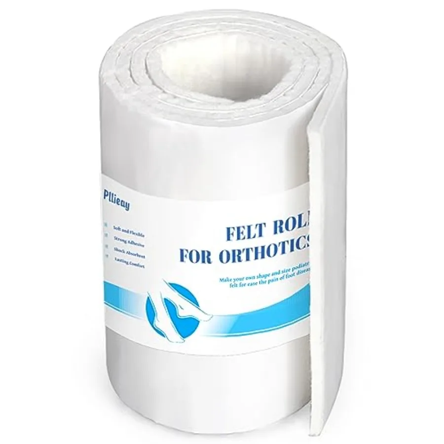 Felt Rolls with Adhesive Backing, Orthopedic Felt Roll 1/4" Thick 6" x1.1yd Quality Rayon Blend for Provide Cushioning and port
Felt Rolls with Adhesive Backing, Orthopedic Felt Roll 1/4" Thick 6" x1.1yd Quality Rayon Blend for Provide Cushioning and port