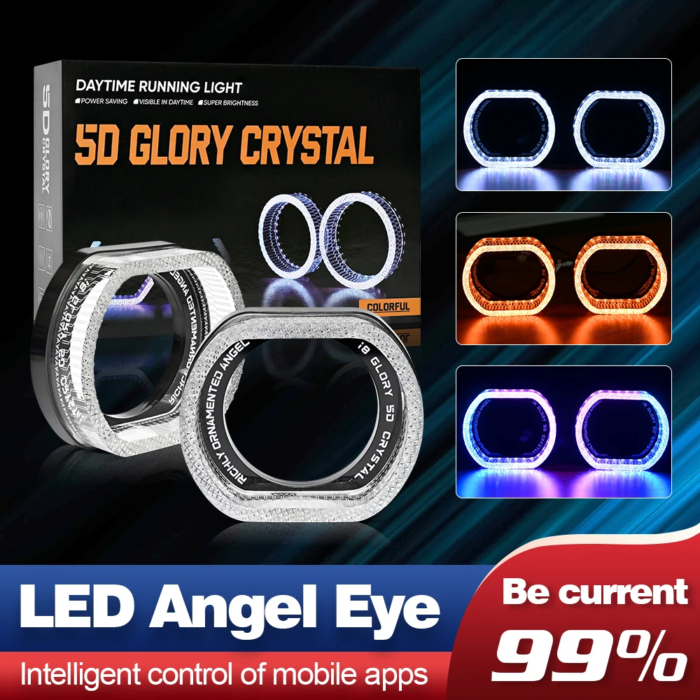 2PCS 3'' Crystal Angel Eyes Mask LED Halo Rings For Bi Xenon LED Projector Lenses Headlight DRL Car Accessories Retrofit DIY
2PCS 3'' Crystal Angel Eyes Mask LED Halo Rings For Bi Xenon LED Projector Lenses Headlight DRL Car Accessories Retrofit DIY