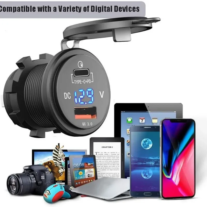 Автомобильное зарядное устройство с цифровым измерителем напряжения, быстрое зарядное устройство с широким напряжением 12–24 В, интеллектуальная быстрая зарядка 3.0 с защитой от перегрузки по току
Автомобильное зарядное устройство с цифровым измерителем напряжения, быстрое зарядное устройство с широким напряжением 12–24 В, интеллектуальная быстрая зарядка 3.0 с защитой от перегрузки по току