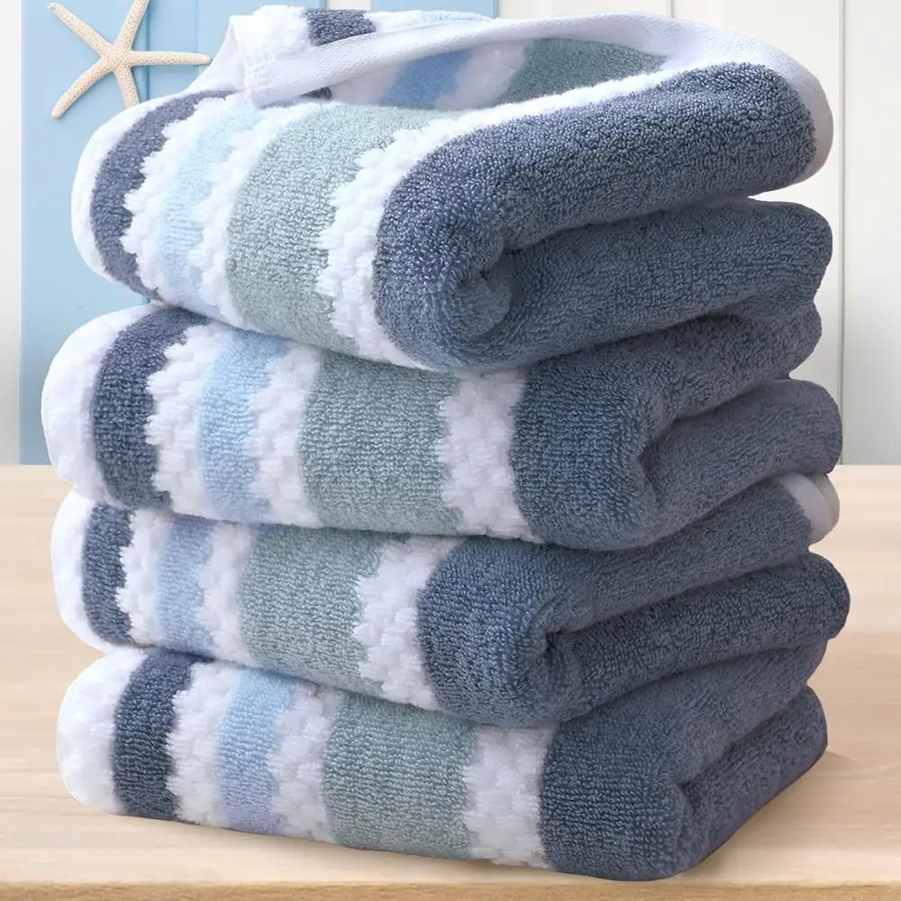 4-Piece 16x27 Cotton-Polyester Blend Hand Towels - Quick Dry, Absorbent, Lightweight, Thick, Striped, Blue Gray & White Checkere
4-Piece 16x27 Cotton-Polyester Blend Hand Towels - Quick Dry, Absorbent, Lightweight, Thick, Striped, Blue Gray & White Checkere