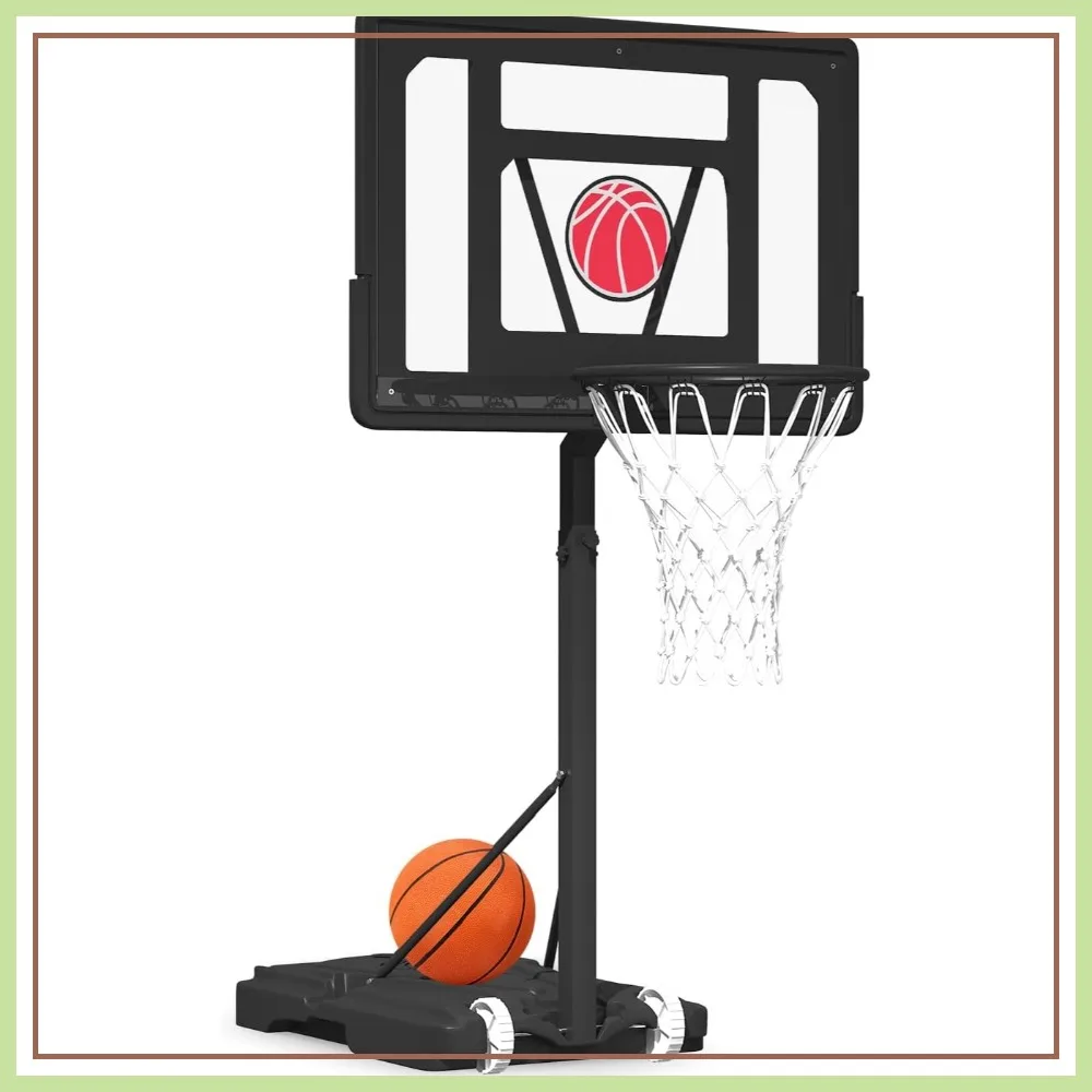 32"x23" Pool Basketball Hoop, 3.1FT-4.1FT Adjustable Height, Includes Air Pump & Basketball, for Teens & Adults, Black
32"x23" Pool Basketball Hoop, 3.1FT-4.1FT Adjustable Height, Includes Air Pump & Basketball, for Teens & Adults, Black