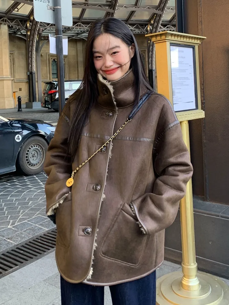 Women Fashion Korean Casual Loose Jackets Long Sleeve Elegant Chic Party Outerwear Coats Female Warm Winter Tops New Clothes
Women Fashion Korean Casual Loose Jackets Long Sleeve Elegant Chic Party Outerwear Coats Female Warm Winter Tops New Clothes