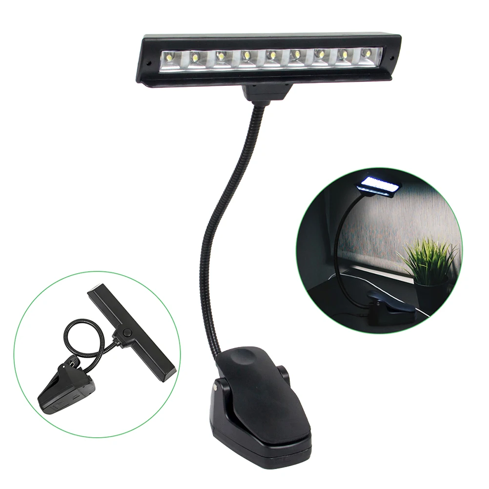 9LEDs Music Light Eye Protection Lamp Flexible Clip Reading Stand No Flicker Shadow Stable Comfortable Lamp Piano Playing
9LEDs Music Light Eye Protection Lamp Flexible Clip Reading Stand No Flicker Shadow Stable Comfortable Lamp Piano Playing