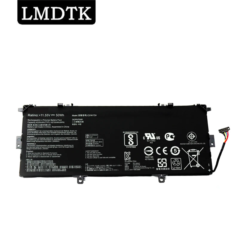 LMDTK Новый C31N1724 Аккумулятор для ноутбука Asus ZenBook 13 UX331FA UX331FAL UX331U UX331UAL UX331UN U3100FAL 11,55 V 50WH
LMDTK Новый C31N1724 Аккумулятор для ноутбука Asus ZenBook 13 UX331FA UX331FAL UX331U UX331UAL UX331UN U3100FAL 11,55 V 50WH