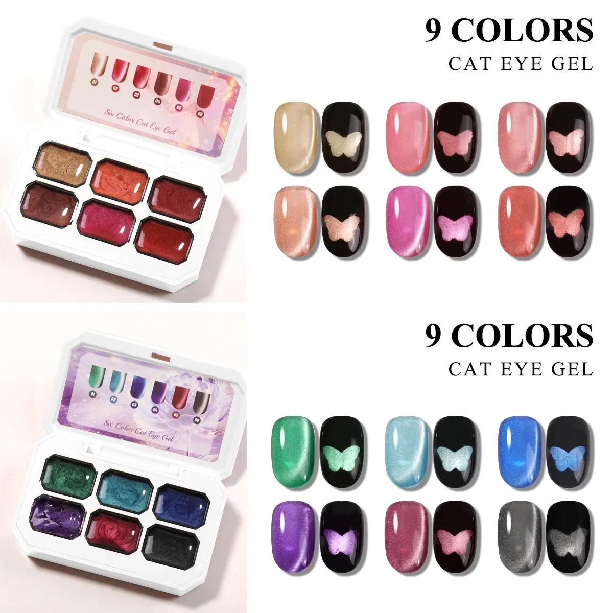 6-color cat's eye glitter porcelain white glass beads water glitter powder can be removed UV gel semi-permanent nail polish
6-color cat's eye glitter porcelain white glass beads water glitter powder can be removed UV gel semi-permanent nail polish